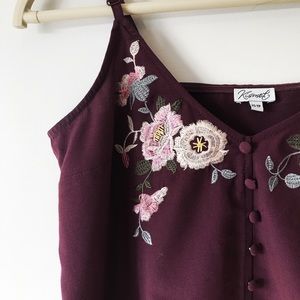 Kismet Floral Embroidered Camisole  XS